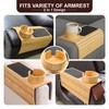 MAGIC BAMBOO Couch Cup Holder Tray, Bamboo Sofa Armrest Tray