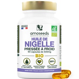 Schwarzkümmelöl BIO | 1.500 mg reines Schwarzkümmelöl | Kaltgepresst | 59% Linolsäure | 90 pflanzliche Kapseln, vegan | Spitzenqualität