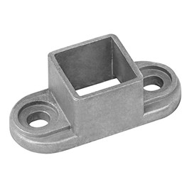 20 Pack 1 x 1 inch Square Post Flange Base, Aluminum Floor Mount Anchor Post Base, Deck Railing Bracket, Post Fence or Deck Mount Post Fitting