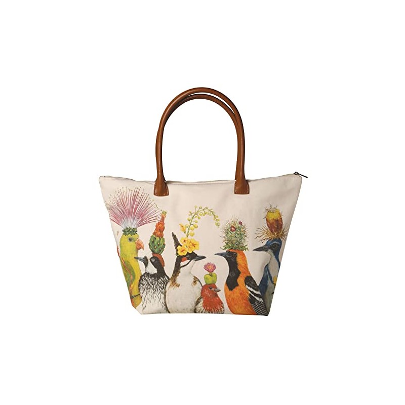 Womens Vicki Sawyer The Entourage Birds Canvas Tote Bag