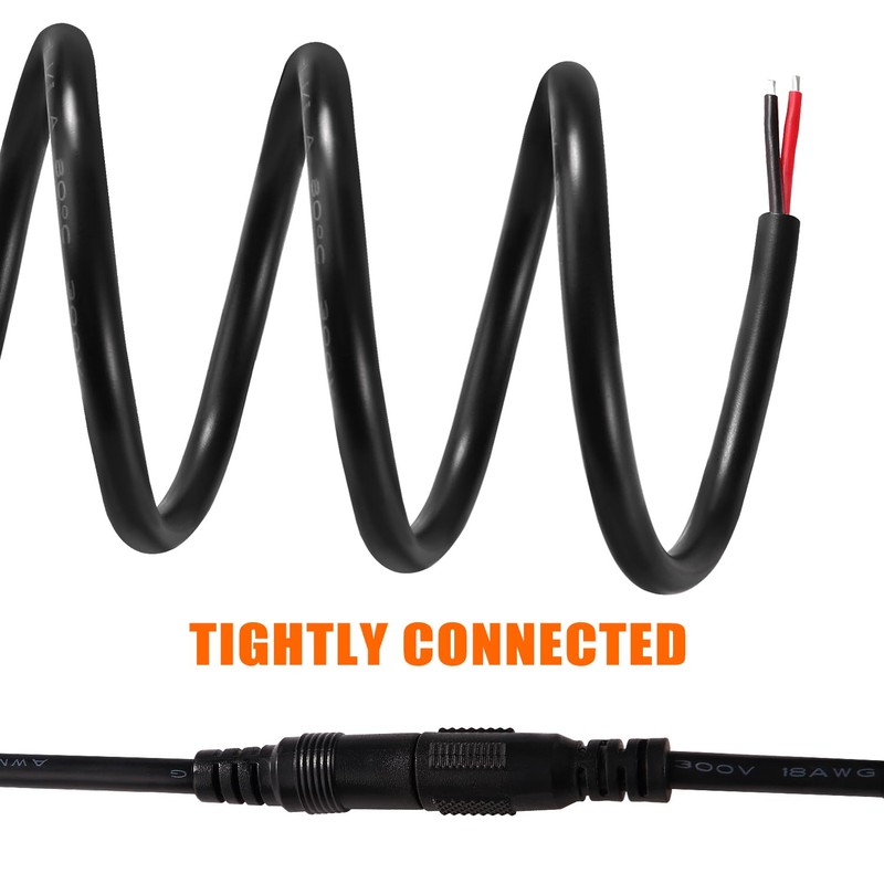 KUOQIY 2 pieces 100 cm 18 AWG DC pigtail cable,