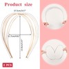 GOKEPO 2Pcs Multi Layers Metal Headbands Fashion Thin Elastic Metal