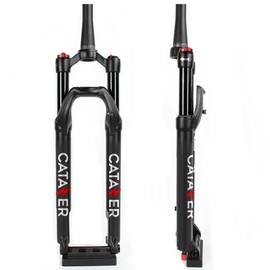 catazer 27.5er Inch Mountain Bicycle Air Suspension Fork - 100mm Travel, Boost 110x15mm Thru Axle, Hydraulic Lockout, Rebound Damping(Hydraulic Lockout,27.5er)