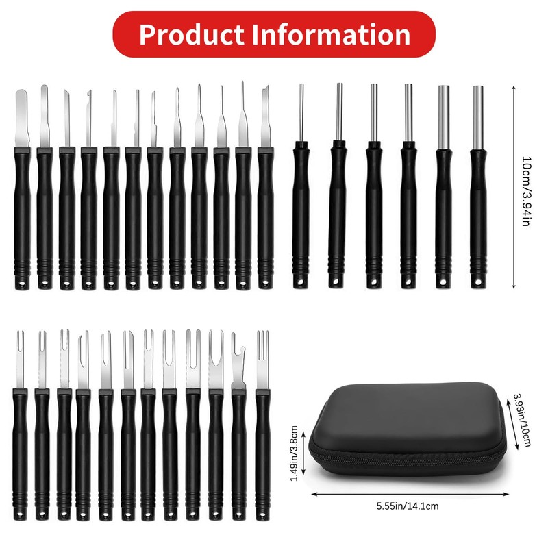 UMLIPOT Pin Tool Car Set, Removal Tool Car, Release Tool,