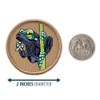 Ninja Frog Patrol Patch - 2" Diameter Round Embroidered Patch