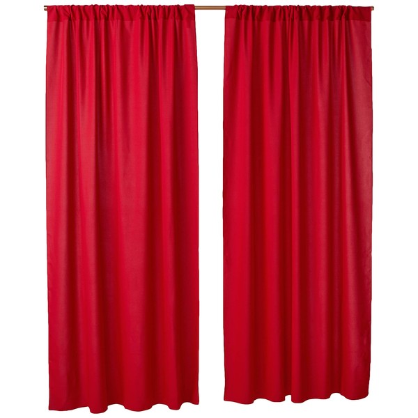 LA Linen Pack-2 Polyester Poplin Backdrop Drape 96 by 58-Inch