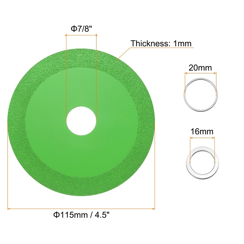 sourcing map 5 Pack Glass Cutting Disc 4.5 Inch for