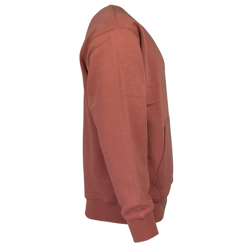 Homespun Ultra Soft Pouch Pocket Crewneck Sweatshirt (2X, Cumin)