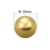 sourcing map 15mm Precision Solid Brass Bearing Balls 5pcs
