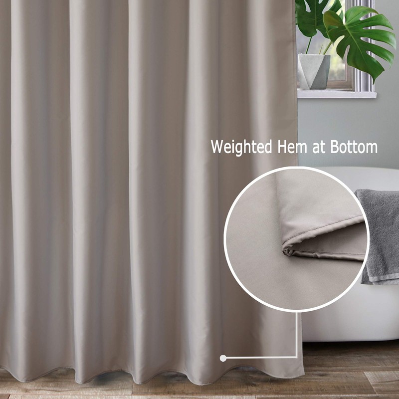 AooHome Short Shower Curtain 72 x 66 Inch, Fabric Shower
