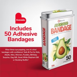 BioSwiss Bandages, Avocado Shaped Self Adhesive Bandage Set, Latex Free, Sterile Wound Care, 50 Count