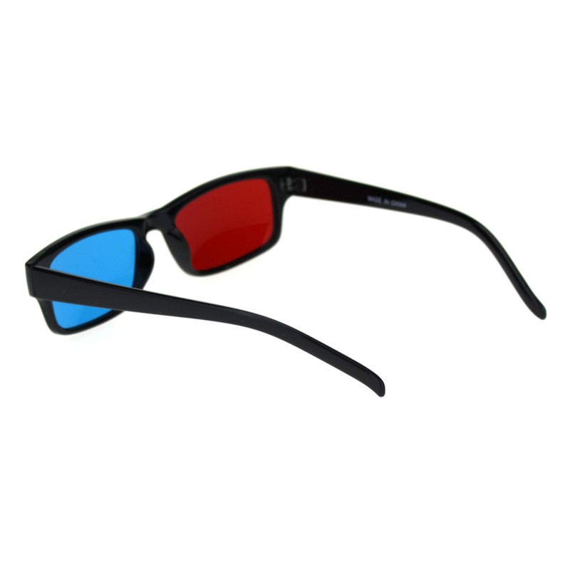 SA106 Lente estereoscópica negra anaglífica roja azul cian lente 3D