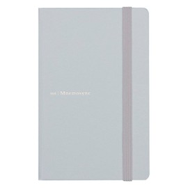 Maruman Mnemosyne Dot Grid Journal- A6, 5.71" x 3.74", 80 Sheets / 160 Pages, 5mm Doted Notebook, Book-bound With Premium Light Gray Hardcover, Includes Bookmark & Elastic Closure, Made in Japan