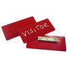 Customcard Ltd Chalkboard Write on Reusable Name Badges RED (Pack