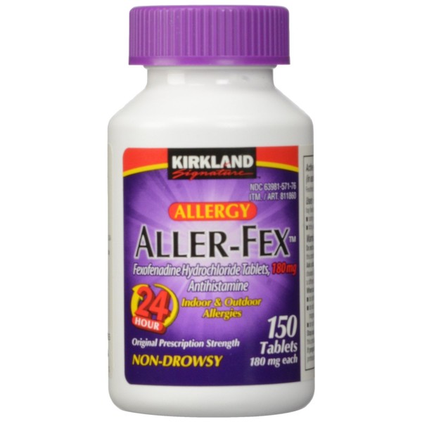 Kirkland Signature Aller-Fex , 180 mg 150 Tablets (Pack of 2)