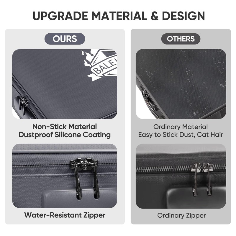 BALEINE Fireproof Document Bag with Lock, Portable Waterproof Fire Proof