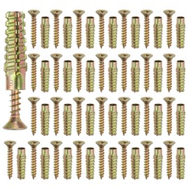 PATIKIL 30 Pcs Drywall Hollow Wall Anchors with Screws, 0.24 x 1.57'' Heavy Duty Steel Wall Anchors Kit, Dry Wall Anchors for Concrete Wall Plaster Wall, Multicolor