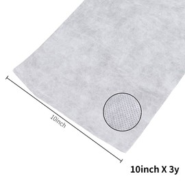 Wash-Away Water Soluble Stabilizer 10" x 3 Yard Light Weight DGQ Non Woven Wash Away Machine Embroidery Topping Embroidery Stabilizer Backing for Sewing Craft