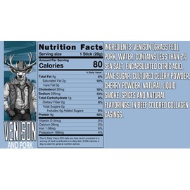 PEARSON RANCH Venison Meat Sticks 1 Ounce Venison Jerky Sticks Pack of 6 - Exotic Meat, Low-Carb, Gluten-Free, MSG-Free, High Protein, Paleo and Keto Friendly, Game Meat Sticks