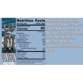 PEARSON RANCH Venison Meat Sticks 1 Ounce Venison Jerky Sticks Pack of 6 - Exotic Meat, Low-Carb, Gluten-Free, MSG-Free, High Protein, Paleo and Keto Friendly, Game Meat Sticks