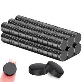 MIN CI Pack of 150 Black Mini Magnets Strong Round Magnets Small Neodymium Magnets Extra Strong 10 x 3 mm Magnets for Magnetic Board Fridge Magnets, Magnet for Whiteboard, Pin Board Magnets