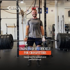 Speed Collar Slide - Next Gen Barbell Clips for crossfiters, Max Weight Capacity, Optimized Bar Locks for Olympic & Power Lifting (Red, 2 Clamps)