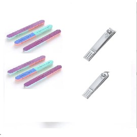 LINTRA 6 Stück Nagelfeile Polierfeile, 18 cm Nagel Polierfeile, Multifunktions Polierfeile Fingernägel, Nagelfeile Set mit Nagelknipser für Nagelstudios Haushalt Schönheitssalons