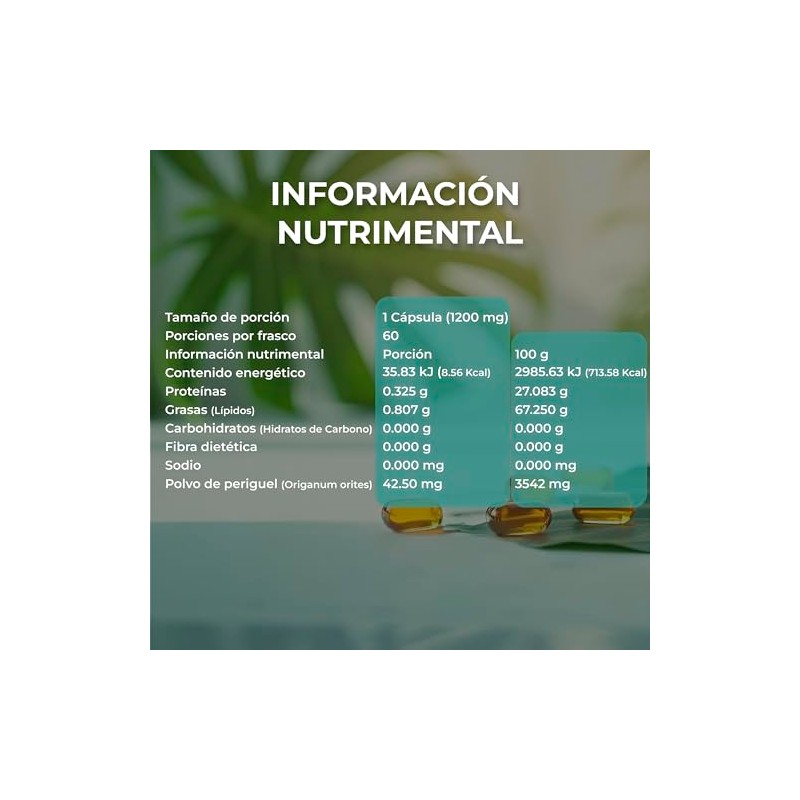 Vidanat Orégano – Suplemento Alimenticio en Cápsulas | 60 Piezas