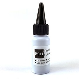 Black Pre-Inked Stamp Refill Ink by BCH - for Roller Stamp or Rubber Gel Pads - 20ml
