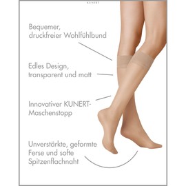 Kunert Women's Knee-High Socks, Beige (Teint 3520), Size 6-8
