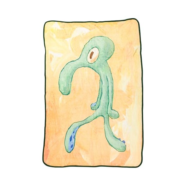 Silver Buffalo Spongebob Squarepants Squidward Artwork 45" x 60" Fleece