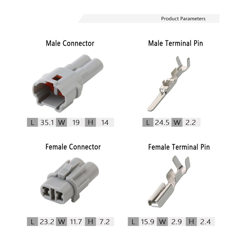 Newyuan 10 Sets 2Pin Motorcycle Connector Kit Compatible with Sumitomo