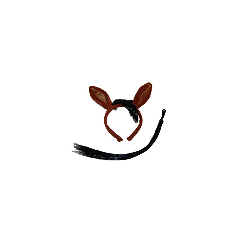 GIZZY® Adults, Childrens Fancy Dress Horse Brown Ears on Head