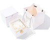 Preserved Real Rose Rotate Box with I Love You Necklace
