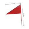 Levemolo 4pcs Triangle Iron Stick Flags Red Sports Flags for