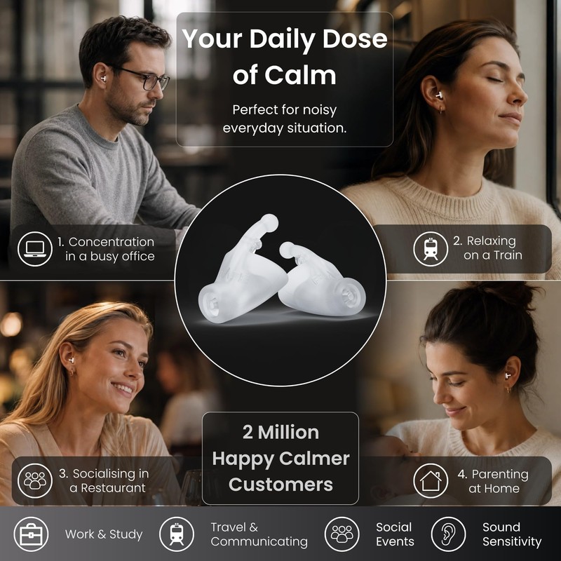 Flare Audio Calmer Extra | Noise Reducing Ear Plugs Alternative