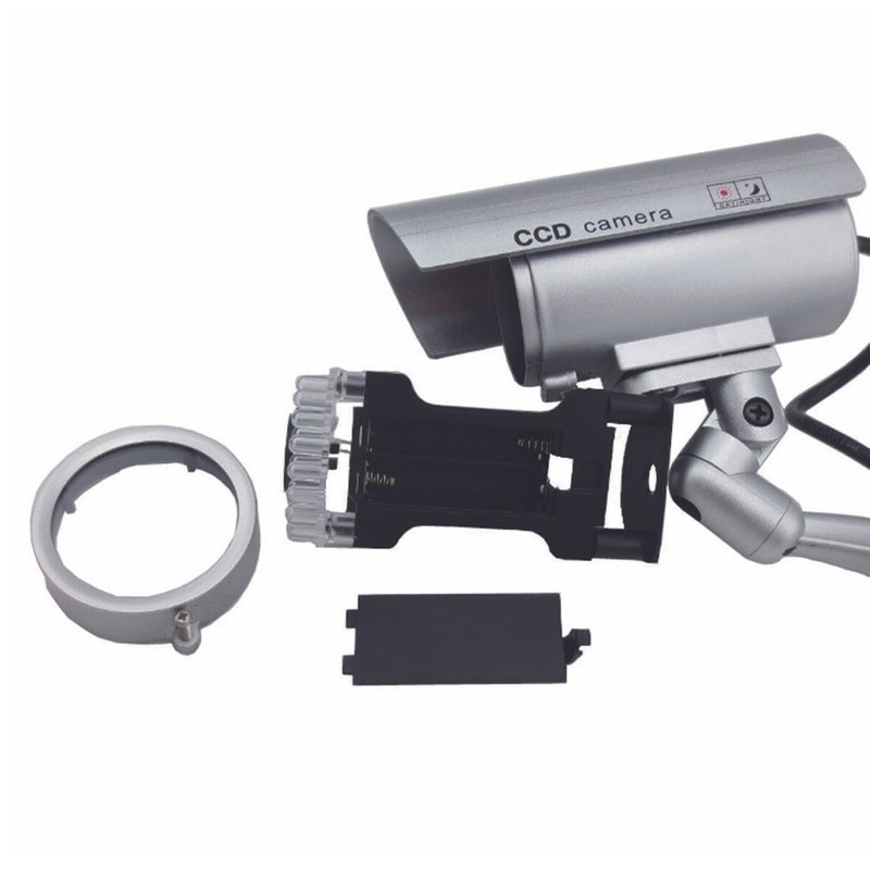 Yuarisx 8x Outdoor Dummy Security Camera Fake Flashing Infrared Bullet