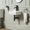 Wall Hung Bathroom Vessel Sink, QISHKA 14.5" X 10" Rectangular