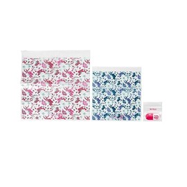 Miamica Women's Resealable Toiletry Bag & Travel Packing Organizers, Floral 40 Pack