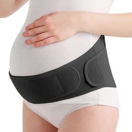 HIYYUE Maternity Belly Bands for Pregnant Women-Breathable Pregnancy Belly Support Band for Abdomen, Pelvic, Waist, & Back Pain-Adjustable Maternity Belt-For All Stages of Pregnancy (One Size, Black)