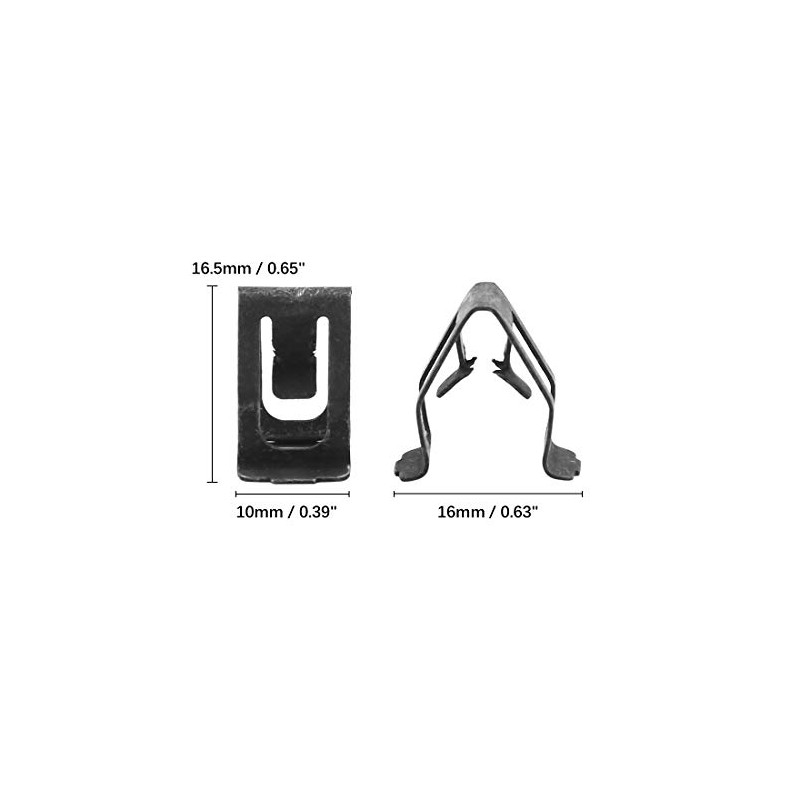 sourcing map Car Dashboard Console Instrument Panel Metal Clip 16.5