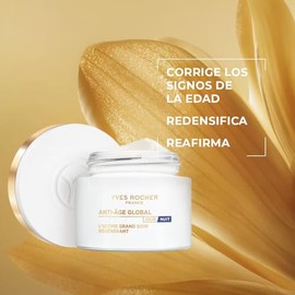 YVES ROCHER - Kit Anti Age Global Rutina Antiedad, Incluye Contorno de Ojos, Micro-Sérum, Crema Facial día y noche + Neceser de regalo - Todo tipo de 