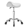 Ergonomic Saddle Stool with wheels - Upgraded Thicker Leather Seat