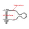 2-Pack T-Post Gate Hinge Kit, Heavy Duty 1-3/8" U-Bolt Clamps,