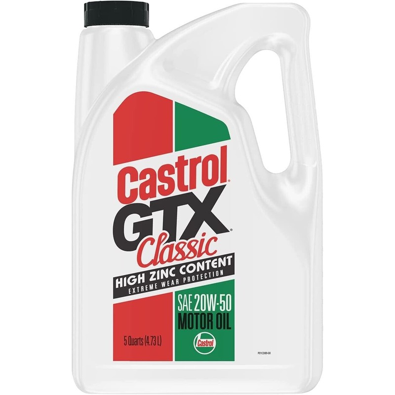 Castrol GTX Classic 20W-50 Conventional Motor Oil, 5 Quart Jug
