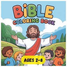 Bible Stories Coloring Book for Kids and Toddlers: Bold and Easy Christian Coloring Pages for Ages 2–8 | Single-Sided to Prevent Bleed-Through