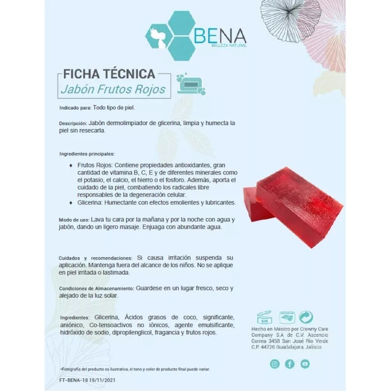 BENA Jabones Artesanales De Glicerina Hidratantes Corporales Bena