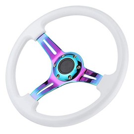 Nrg Volante, Volante de 6 Agujeros, Accesorios para Volantes, Volante de Carreras de 14 Pulgadas con 6 Agujeros, Volante Colorido ABS, Volante...     
