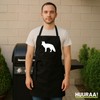 Huuraa Apron Fox Silhouette Gift Cotton Fox Gift Idea, black,