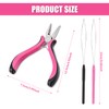 3Pcs Professional Nano Hair Extension Tools,Hair Extension Pliers Kit Includes